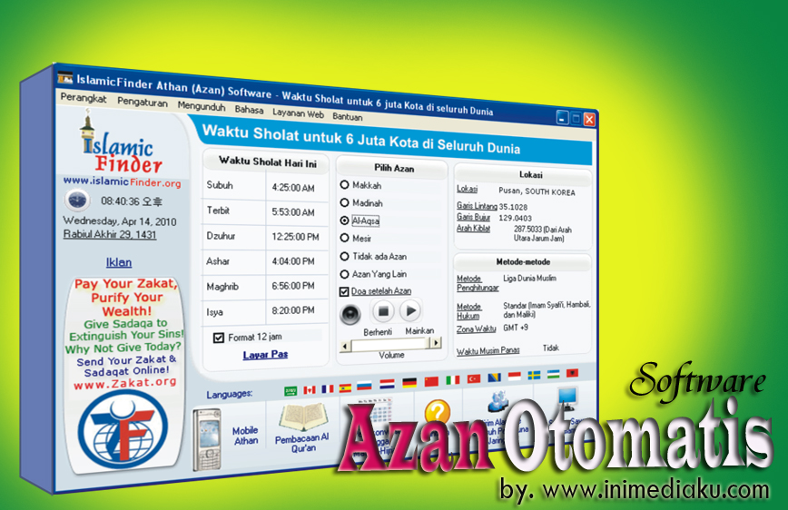 Pumita Busan Cara Install Software Azan Otomatis di Komputer